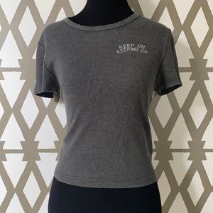 Dark grey Aerie baby t-shirt for sale